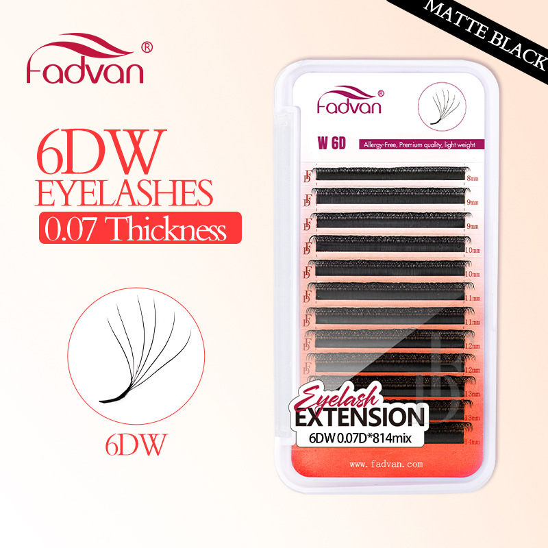 FADVAN Real 6D W lashes 0.07 W - Eyelash Extension Human Hair 评论和价格