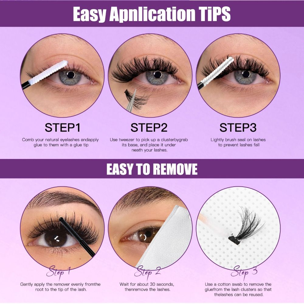 Natural Look False Eyelashes B - Eyelash Extension Natural Look 评论和价格